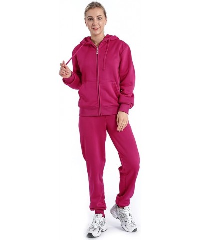 Track Suits for Women Set Sherpa lined Casual 2 Piece Outfits Sweatsuit Fuchsia 1 $27.13 Activewear