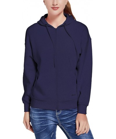 Women's Zip Up Hoodie Soft Brushed Fleece Casual Hooded Sweatshirts for Women Size S-2XL Navy $22.50 Hoodies & Sweatshirts