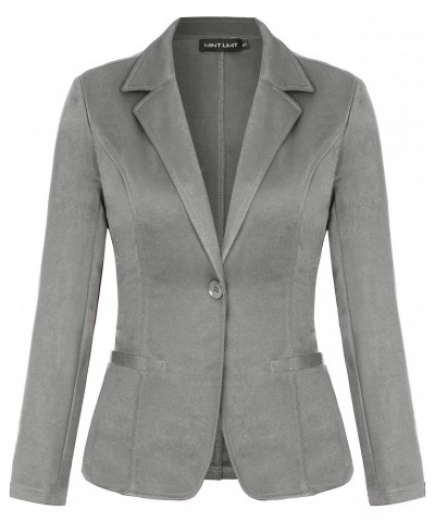 Blazers for Women Casual Long Sleeve Open Front Cardigan Work Office Blazers Jacket with Pockets (Grey - Size L) $22.35 Blazers