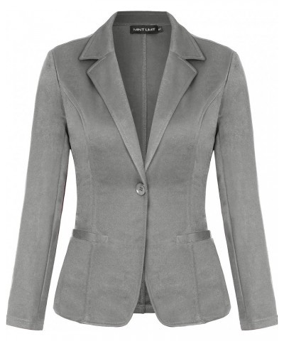 Blazers for Women Casual Long Sleeve Open Front Cardigan Work Office Blazers Jacket with Pockets (Grey - Size L) $22.35 Blazers