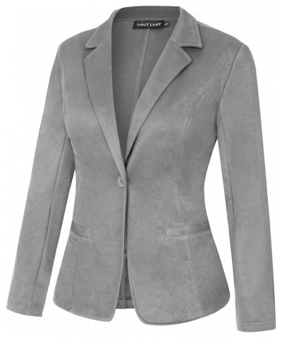 Blazers for Women Casual Long Sleeve Open Front Cardigan Work Office Blazers Jacket with Pockets (Grey - Size L) $22.35 Blazers