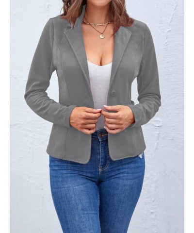 Blazers for Women Casual Long Sleeve Open Front Cardigan Work Office Blazers Jacket with Pockets (Grey - Size L) $22.35 Blazers