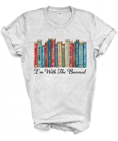 I'm with The Banned Shirt Books Shirt I Read Banned Books Lovers T-Shirt Librarian Shirt Black $11.96 T-Shirts