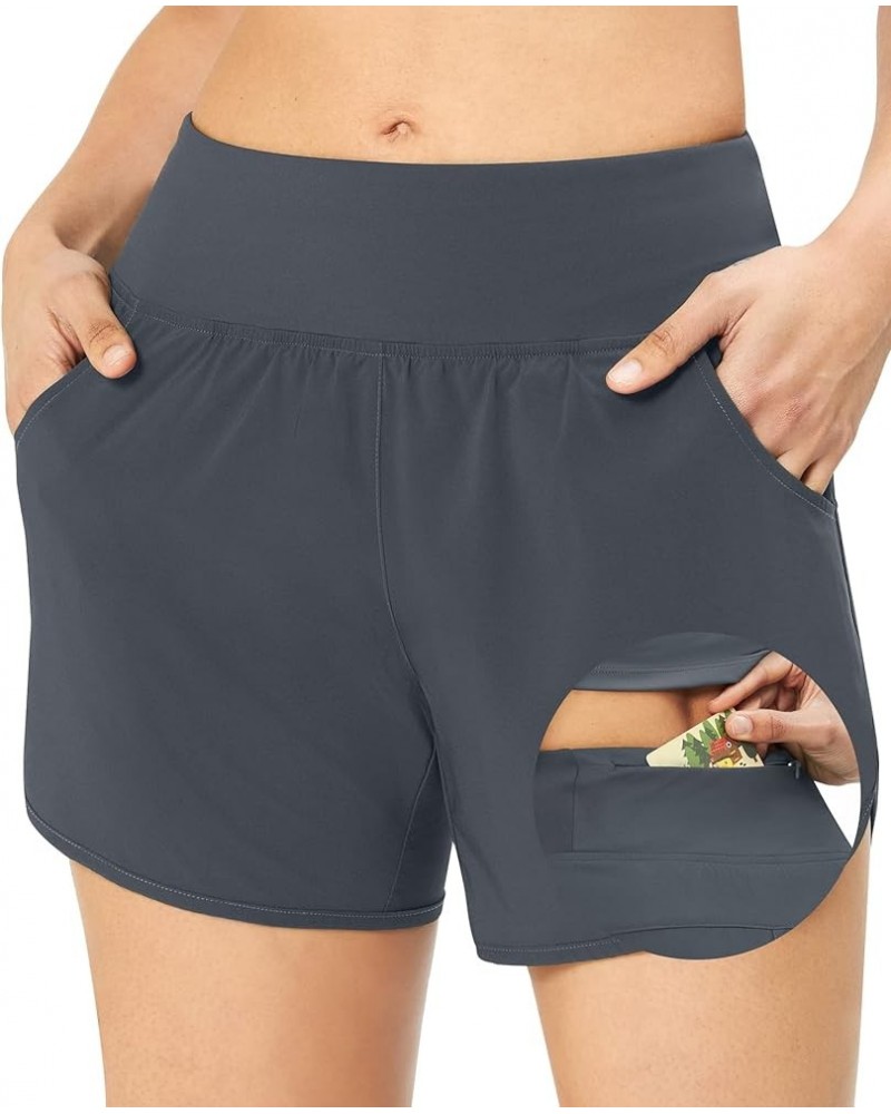 Running Shorts for Women Athletic Shorts for Women Gym Shorts Women's Workout Shorts with Pockets Swim Shorts Grey $9.02 Acti...