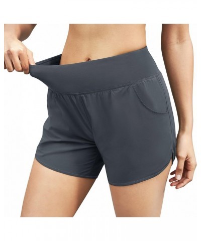 Running Shorts for Women Athletic Shorts for Women Gym Shorts Women's Workout Shorts with Pockets Swim Shorts Grey $9.02 Acti...