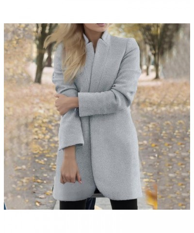 Coats For Women,Women Winter Mid-Length Overcoat Lapel Cardigan Woolen Fleece Coat With Belt Sweaters Cardigan 2023 S02grey $...