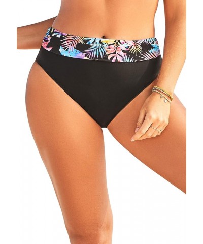 Women's Plus Size Foldover Swim Brief Watercolor Floral $19.64 Swimsuits