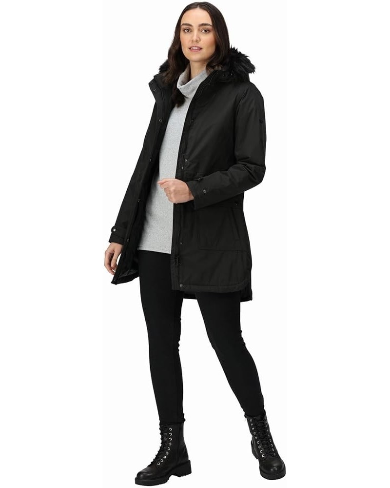 Womens Sabinka Fur Trim Parka Jacket Black $32.41 Jackets