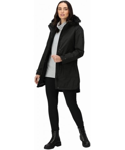 Womens Sabinka Fur Trim Parka Jacket Black $32.41 Jackets