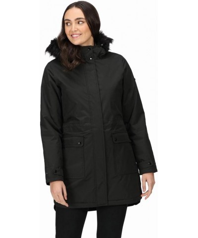 Womens Sabinka Fur Trim Parka Jacket Black $32.41 Jackets