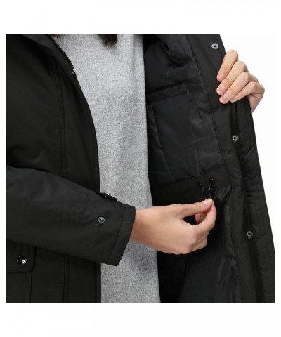 Womens Sabinka Fur Trim Parka Jacket Black $32.41 Jackets