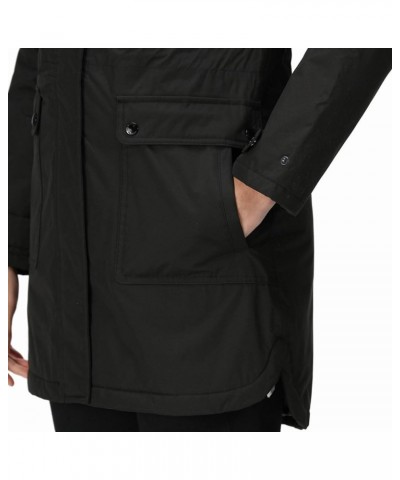 Womens Sabinka Fur Trim Parka Jacket Black $32.41 Jackets