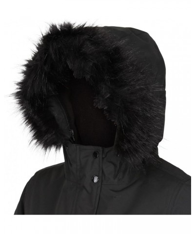 Womens Sabinka Fur Trim Parka Jacket Black $32.41 Jackets