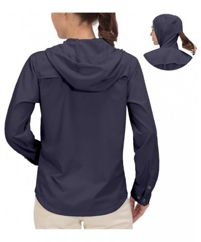 Women's UPF 50+ UV Protection Shirt, Breathable Long Sleeve Fishing Hiking Shirt, Air-Holes Tech Hood Dark Purple $20.24 Acti...