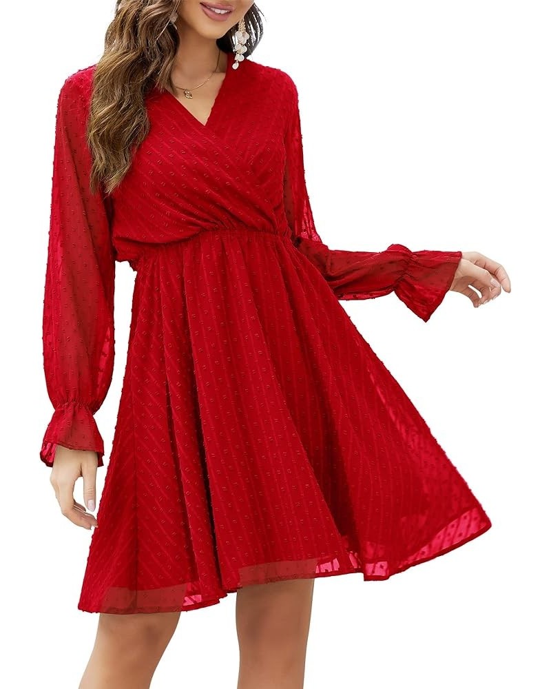 Women's Classic Red-long Sleeve $24.35 Dresses