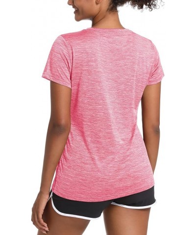 Women's Workout Shirts Crewneck Short Sleeve Lightweight Soft Tops for Athletic Sports Fitness Exercise Yoga Pink $10.79 Acti...