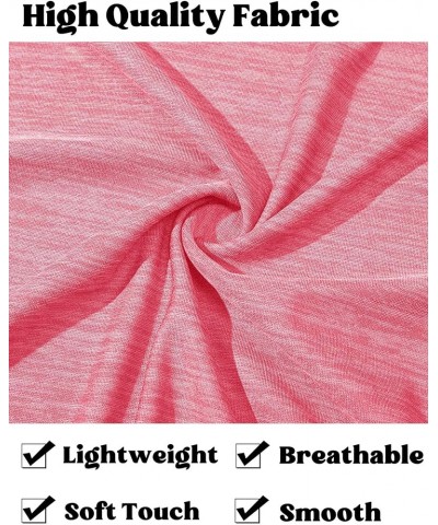 Women's Workout Shirts Crewneck Short Sleeve Lightweight Soft Tops for Athletic Sports Fitness Exercise Yoga Pink $10.79 Acti...