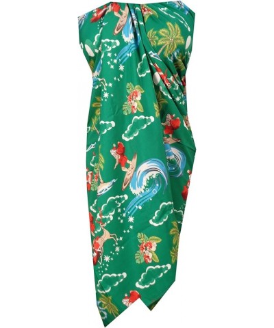 Sarong Wraps for Women Mens Pareo Swimwear Cover up Christmas Santa Claus Green $9.66 Swimsuits