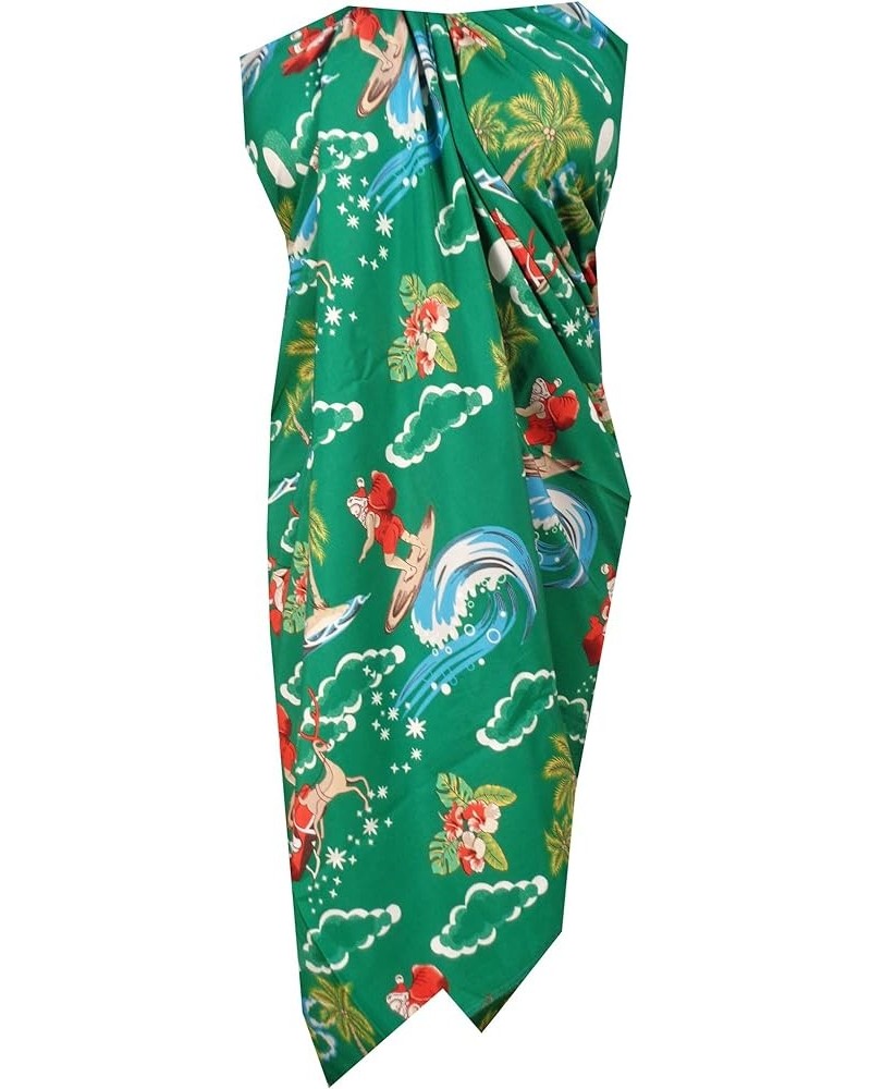 Sarong Wraps for Women Mens Pareo Swimwear Cover up Christmas Santa Claus Green $9.66 Swimsuits