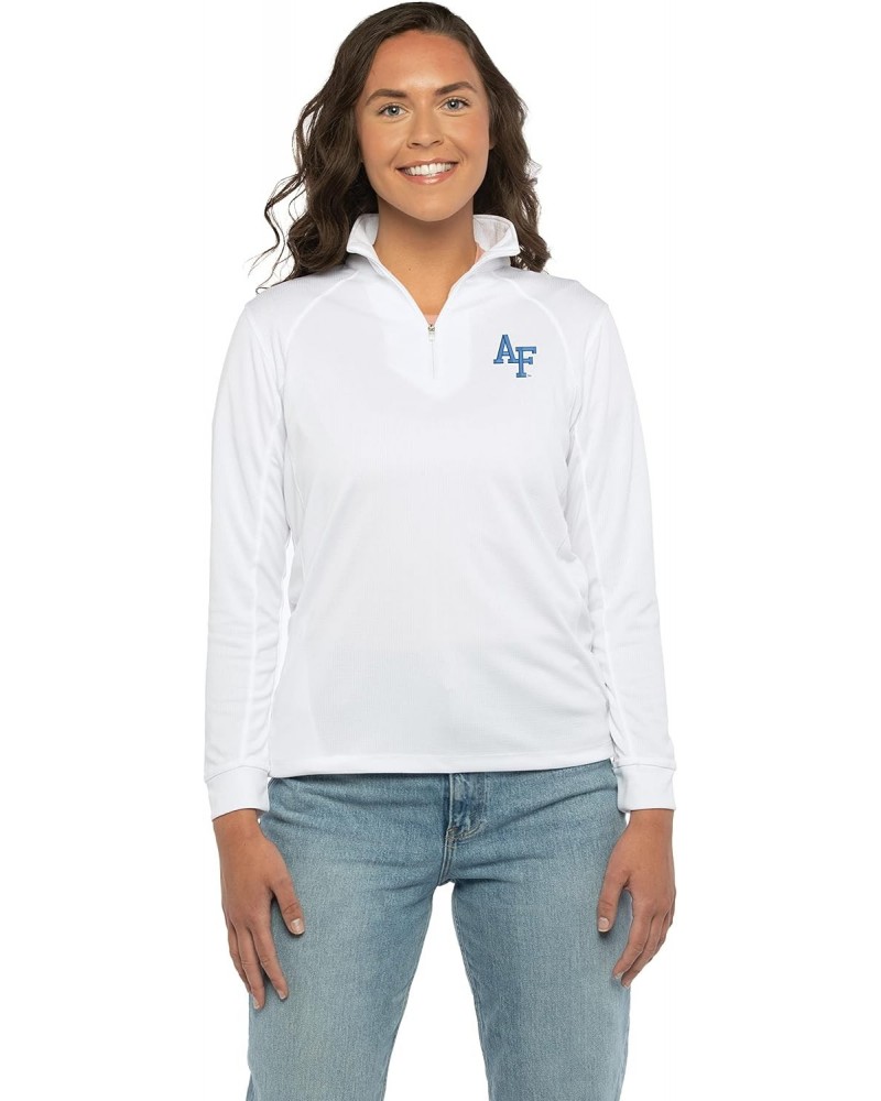 Women's Collegiate Micro Mesh Performance White 1/4 Zip Pullover, Air Force Falcons, Large $29.48 Hoodies & Sweatshirts