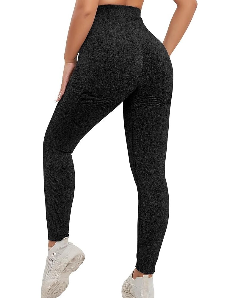 Seamless Scrunch Butt Lifting Leggings for Women Tummy Control High Waisted Gym Workout Yoga Pants Dark Grey $14.10 Leggings