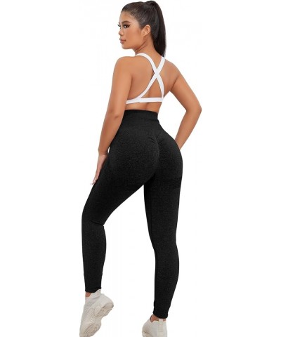 Seamless Scrunch Butt Lifting Leggings for Women Tummy Control High Waisted Gym Workout Yoga Pants Dark Grey $14.10 Leggings