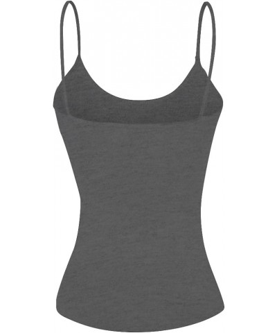 Women's Camisole Built in Bra Wireless Fabric Support Short Cami H Charcoal $7.93 Tanks