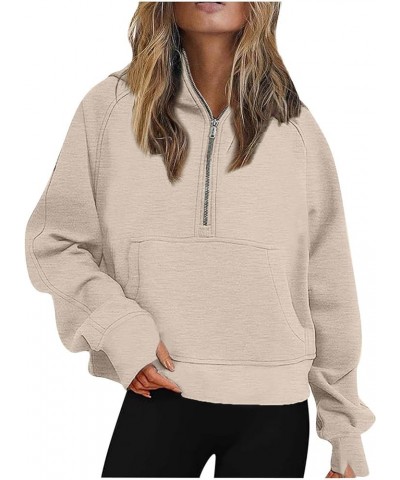 2023 Fall Fashion Full Zip Pullover for Women Teen Gilrs Casual Fleece Hoodies Long Sleeve Cropped Sweatshirt Thumb Hole Top ...