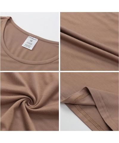 Women’s 2-Pack Long Sleeve T-Shirt Basic Layer Underscrub Shirt Black/Coffee $15.78 Underwear