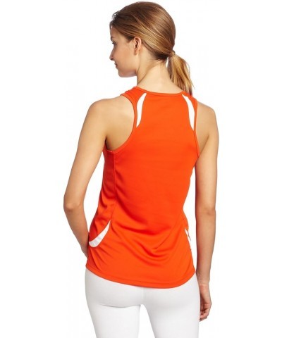 Women's Interval Singlet Orange/White $9.60 Activewear