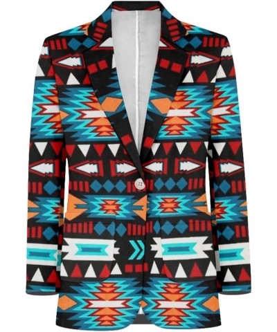 Womens Casual Blazers Lightweight Office Work Jacket Business Suit Jacket with Pockets Southwestern Navajo Geometric $19.00 S...