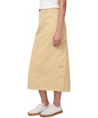 Women's Matilde Mid Rise Twill Maxi Cargo Skirt Beige $35.52 Skirts