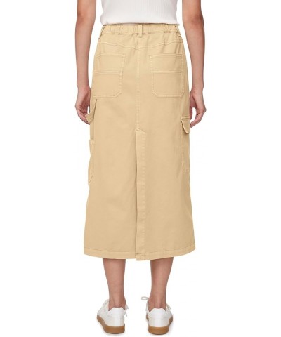 Women's Matilde Mid Rise Twill Maxi Cargo Skirt Beige $35.52 Skirts