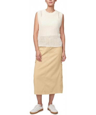 Women's Matilde Mid Rise Twill Maxi Cargo Skirt Beige $35.52 Skirts