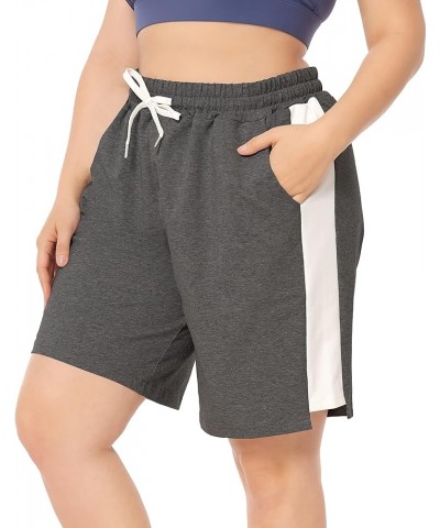Women's Plus Size Casual Athletic Shorts Lounge Yoga Pajama Sweat Walking Shorts Workout Activewear Darkgray $14.49 Activewear