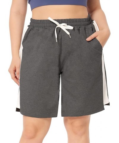 Women's Plus Size Casual Athletic Shorts Lounge Yoga Pajama Sweat Walking Shorts Workout Activewear Darkgray $14.49 Activewear