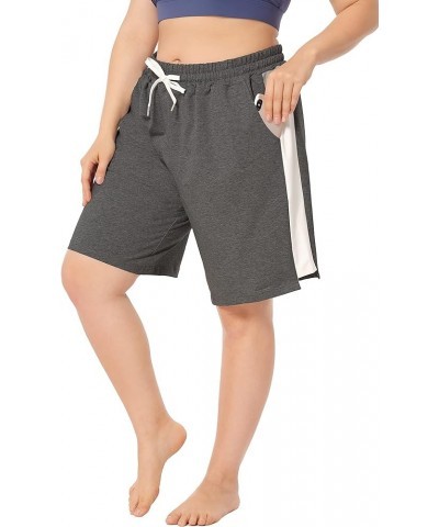 Women's Plus Size Casual Athletic Shorts Lounge Yoga Pajama Sweat Walking Shorts Workout Activewear Darkgray $14.49 Activewear