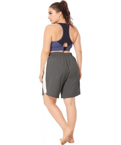 Women's Plus Size Casual Athletic Shorts Lounge Yoga Pajama Sweat Walking Shorts Workout Activewear Darkgray $14.49 Activewear