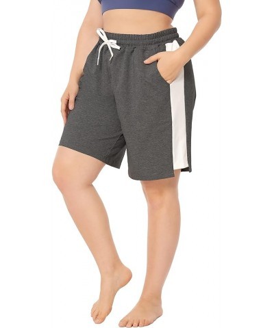 Women's Plus Size Casual Athletic Shorts Lounge Yoga Pajama Sweat Walking Shorts Workout Activewear Darkgray $14.49 Activewear