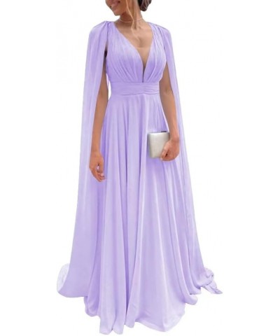 Long Bridesmaid Dresses for Wedding Chiffon Wedding Guest Dresses for Women A Line Formal Evening Party Gowns Lavender $29.44...