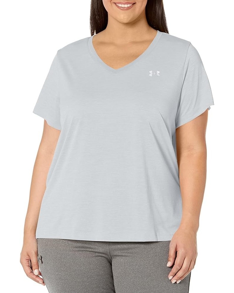 Women's Tech Short-Sleeve V-Neck-Twist (014) Halo Gray / / Metallic Silver 3X $13.80 Activewear