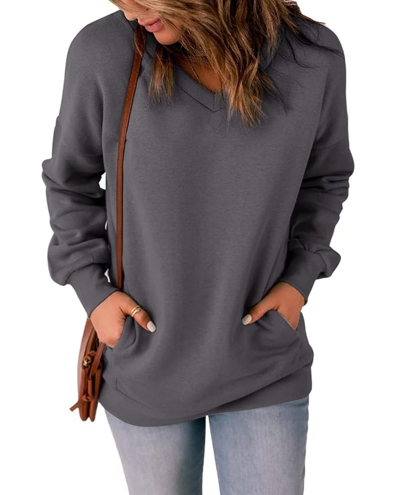 Sweatshirt For Women,2023 Fashion Trendy Basic Plain Oversized Sweatshirt,Dressy Casual Loose Pullover Long Sleeve Shirts A-d...