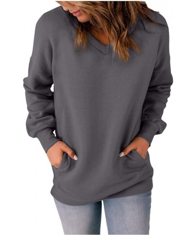 Sweatshirt For Women,2023 Fashion Trendy Basic Plain Oversized Sweatshirt,Dressy Casual Loose Pullover Long Sleeve Shirts A-d...