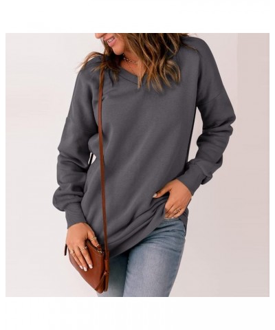 Sweatshirt For Women,2023 Fashion Trendy Basic Plain Oversized Sweatshirt,Dressy Casual Loose Pullover Long Sleeve Shirts A-d...