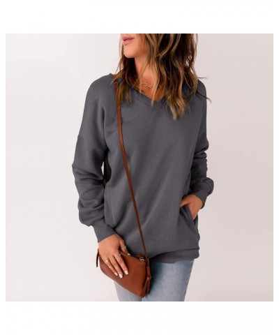 Sweatshirt For Women,2023 Fashion Trendy Basic Plain Oversized Sweatshirt,Dressy Casual Loose Pullover Long Sleeve Shirts A-d...