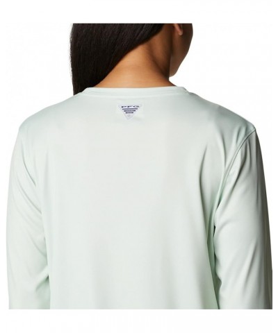 Women's Tidal Tee PFG Stacked Logo Ls Light Lime/Kona Fill $16.86 Activewear