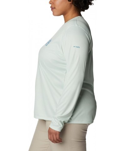 Women's Tidal Tee PFG Stacked Logo Ls Light Lime/Kona Fill $16.86 Activewear