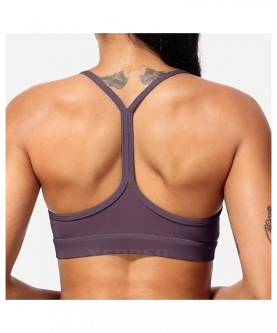 Naomi Backless Sports Bra for Women Y Back Strappy Yoga Bra Padded Low Impact Workout Crop Tank Tops 1 Purple $17.69 Lingerie