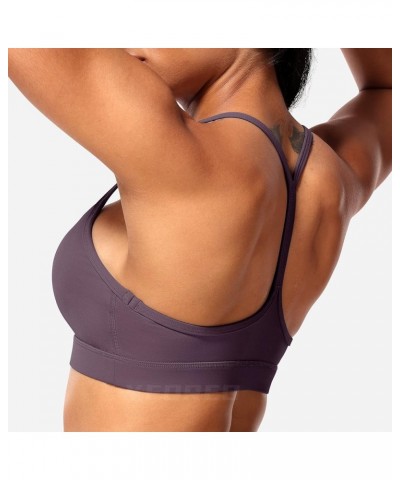 Naomi Backless Sports Bra for Women Y Back Strappy Yoga Bra Padded Low Impact Workout Crop Tank Tops 1 Purple $17.69 Lingerie