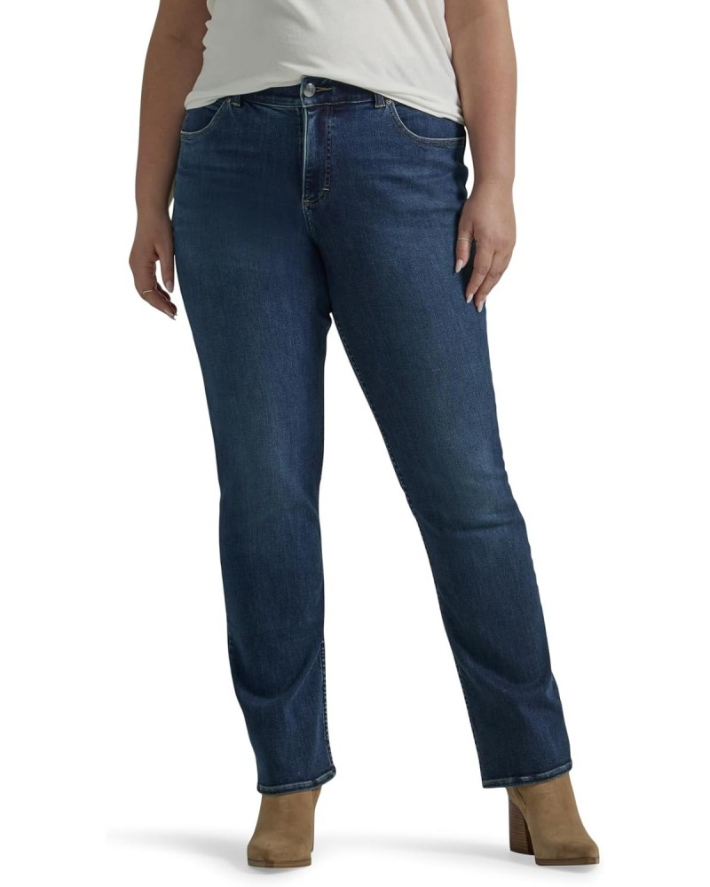 Women's Size Ultra Lux Comfort with Flex Motion Straight Leg Jean, Greet The Day, 16 Plus Petite $20.65 Jeans